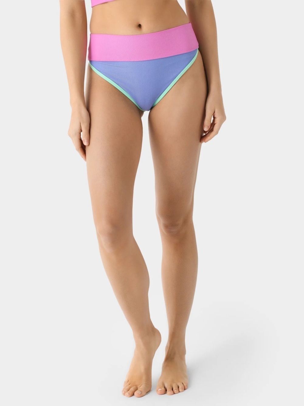 NEW Beach Riot Emmy Bottom Coral Beach Colorblock XS B572